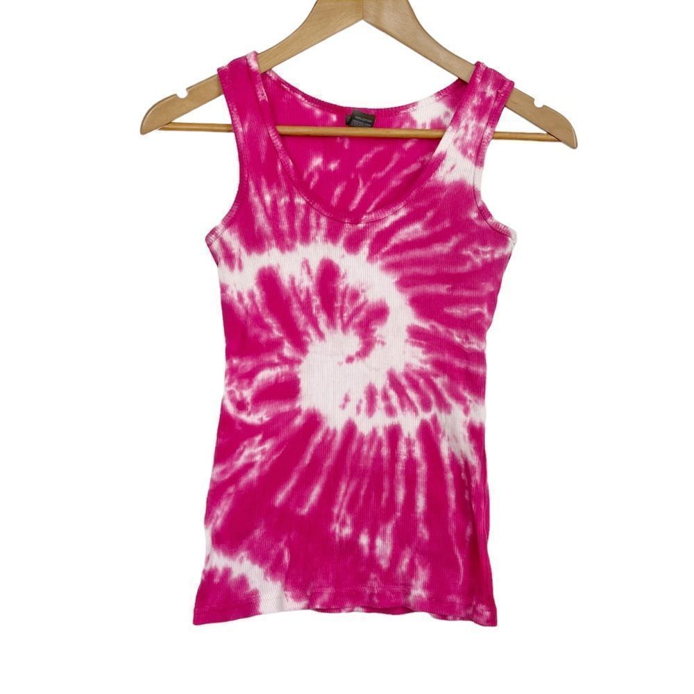 Point Sportswear Size M Pink Tie Dye Tank Top Kawaii Softgirl